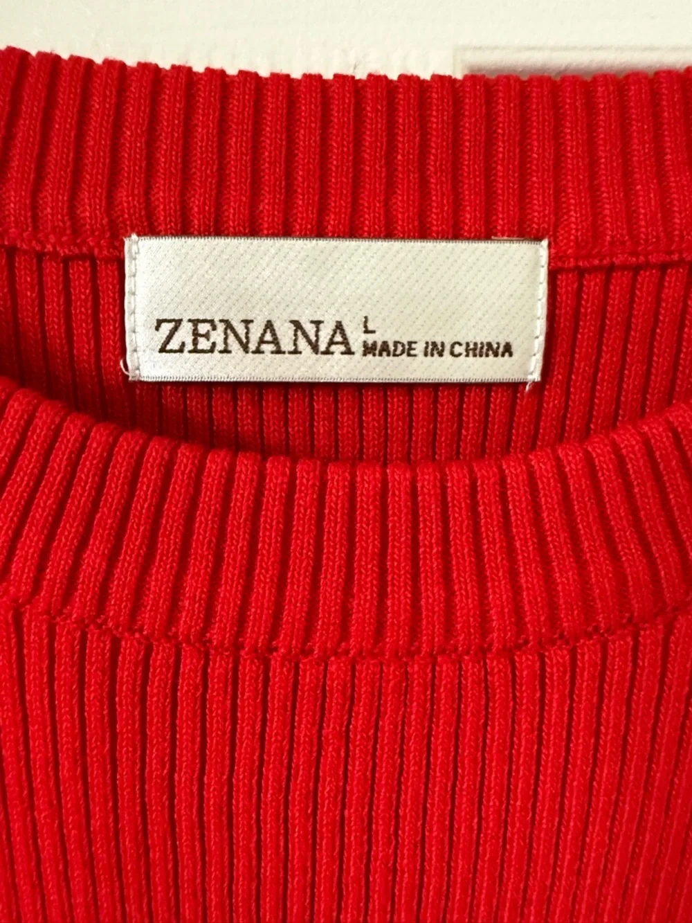 Zenana Outfitters Red Ribbed Ruffle Sleeve Tank - Picture 3 of 5
